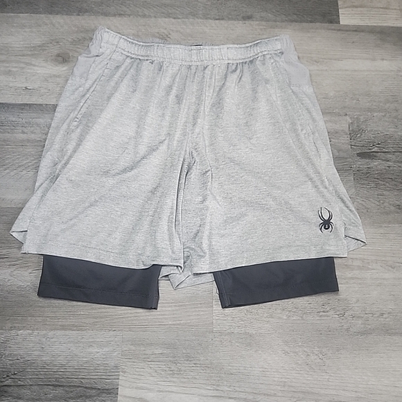 Spyder ProWeb Active 2 in 1 Quick-Dry Stretch Athletic Shorts M Breathable - Picture 5 of 10